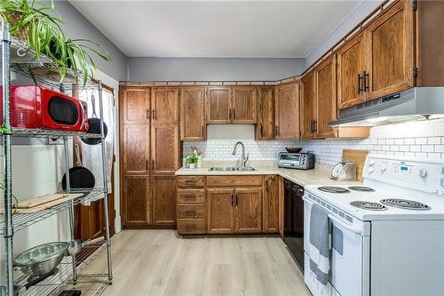 153 Balsam Avenue S, Hamilton, ON - Indoor Photo Showing Kitchen With Double Sink