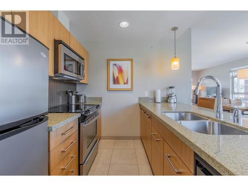 15 Park Place Unit# 407, Osoyoos, BC - Indoor Photo Showing Kitchen With Double Sink