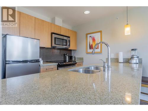 15 Park Place Unit# 407, Osoyoos, BC - Indoor Photo Showing Kitchen With Double Sink