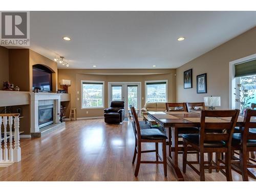 11664 Middleton Road, Lake Country, BC - Indoor Photo Showing Dining Room With Fireplace