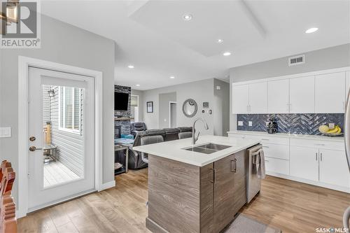 239 Baltzan Boulevard, Saskatoon, SK - Indoor Photo Showing Kitchen With Double Sink