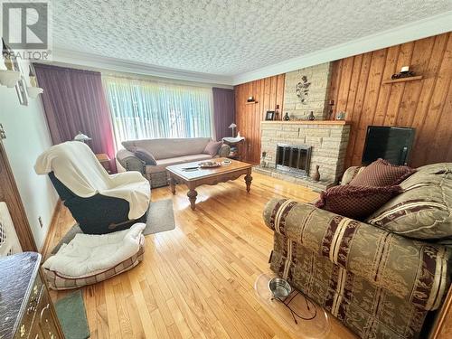 127 Road To The Isles Highway, Loon Bay, NL - Indoor Photo Showing Living Room With Fireplace