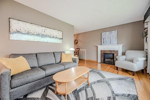 39 Cardinal Drive, Hamilton, ON - Indoor Photo Showing Living Room With Fireplace