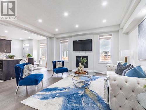 409 Edenbrook Hill Drive, Brampton, ON - Indoor Photo Showing Living Room With Fireplace