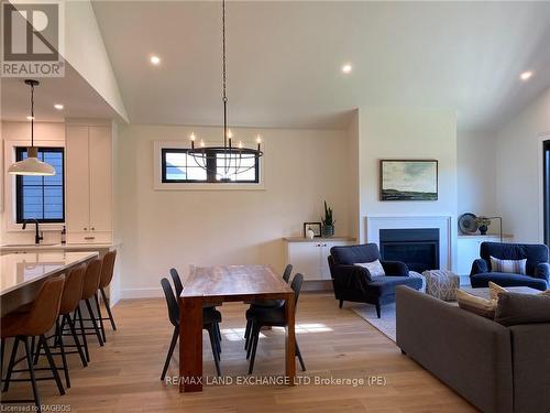 Lot 27 - 25 Lakeforest Drive, Saugeen Shores, ON - Indoor Photo Showing Dining Room With Fireplace