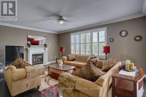 32 Maldives Crescent, Brampton, ON - Indoor Photo Showing Living Room With Fireplace