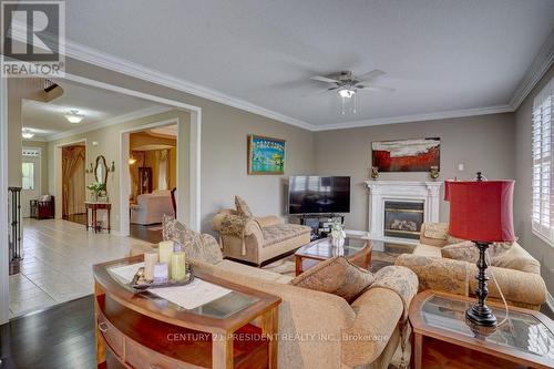 32 Maldives Crescent, Brampton, ON - Indoor Photo Showing Living Room With Fireplace