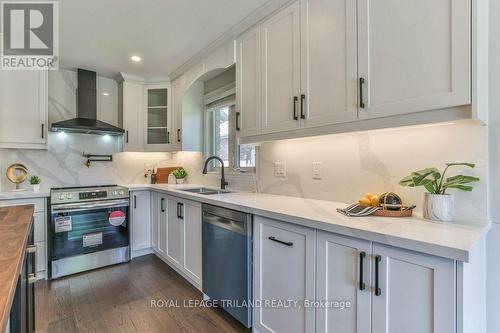 16 Pinehurst Drive, Thames Centre (Dorchester), ON - Indoor Photo Showing Kitchen With Double Sink With Upgraded Kitchen