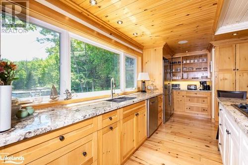 45 Woods Lane, Port Severn, ON - Indoor Photo Showing Kitchen With Double Sink