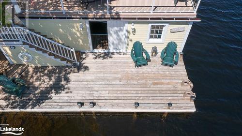 Side dock next to Boathouse - 45 Woods Lane, Port Severn, ON - Outdoor With Body Of Water With Deck Patio Veranda