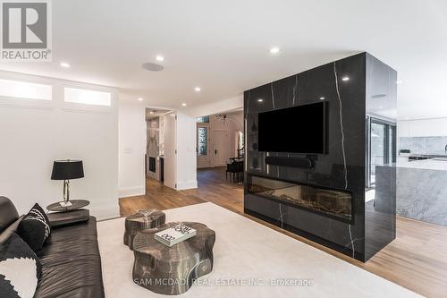 1242 Ravine Drive, Mississauga (Lorne Park), ON - Indoor Photo Showing Dining Room With Fireplace