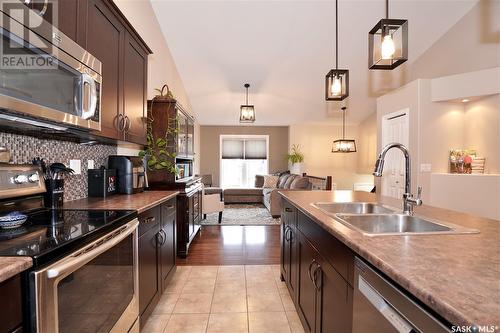 310 Mccallum Lane, Saskatoon, SK - Indoor Photo Showing Kitchen With Double Sink