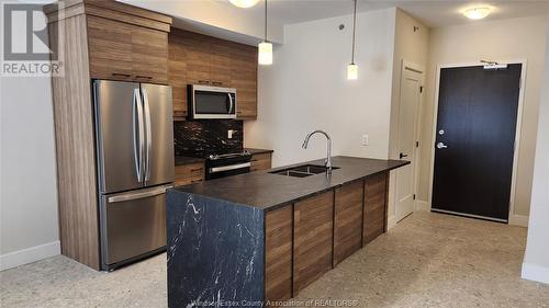 190 Main Street East Unit# 101, Kingsville, ON - Indoor Photo Showing Kitchen With Stainless Steel Kitchen With Double Sink