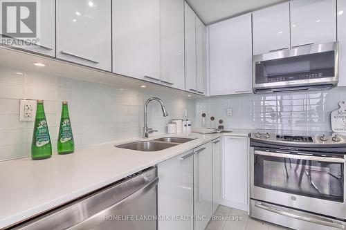 3610 - 10 Park Lawn Road, Toronto, ON - Indoor Photo Showing Kitchen With Stainless Steel Kitchen With Double Sink With Upgraded Kitchen