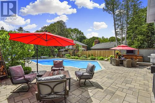 4504 Hawthorne Drive, Burlington, ON - Outdoor With In Ground Pool With Deck Patio Veranda With Backyard