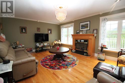 127 Marble Drive, Steady Brook, NL - Indoor Photo Showing Living Room With Fireplace