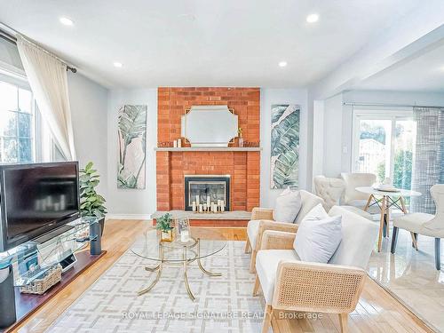 1141 Vanrose St, Mississauga, ON - Indoor Photo Showing Living Room With Fireplace