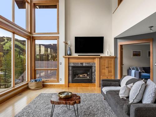 2417 Fairways Drive, Sun Peaks, BC - Indoor Photo Showing Living Room With Fireplace