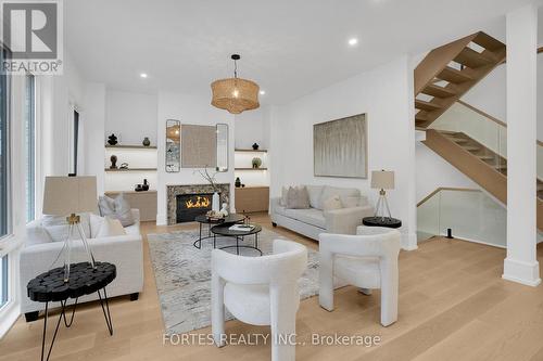 16 Cadillac Avenue, Toronto (Clanton Park), ON - Indoor Photo Showing Living Room With Fireplace