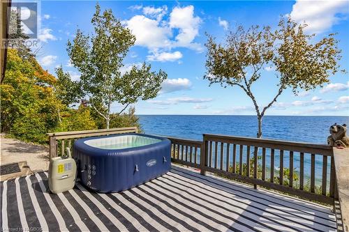 1132 Dyers Bay Road, Miller Lake, ON - Outdoor With Body Of Water With Deck Patio Veranda With View