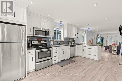 157 Glow Avenue, Hamilton, ON - Indoor Photo Showing Kitchen With Stainless Steel Kitchen With Upgraded Kitchen