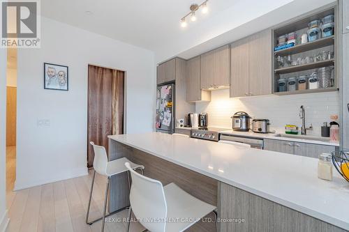 301 - 50 George Butchart Drive, Toronto, ON - Indoor Photo Showing Kitchen With Upgraded Kitchen