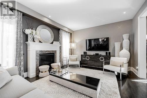 14 Cameo Court, Brampton, ON - Indoor Photo Showing Living Room With Fireplace