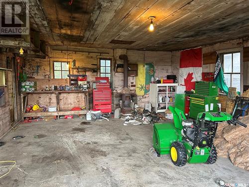 Wilson Acreage, Annaheim, SK - Indoor Photo Showing Garage