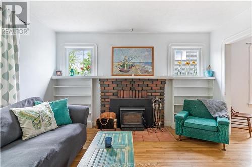 43 Shirley Ave, Moncton, NB - Indoor Photo Showing Living Room With Fireplace