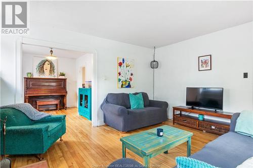 43 Shirley Ave, Moncton, NB - Indoor Photo Showing Living Room With Fireplace