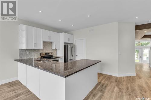 307A 108Th Street W, Saskatoon, SK - Indoor Photo Showing Kitchen With Double Sink