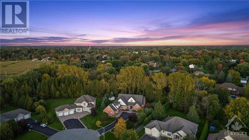 Twilight Aerial View - 5426 Wadell Court, Manotick, ON - Outdoor With View