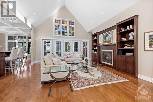 Formal Living Room - 5426 Wadell Court, Manotick, ON - Indoor Photo Showing Living Room With Fireplace