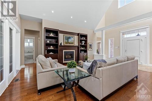 Formal Living Room - 5426 Wadell Court, Manotick, ON - Indoor Photo Showing Living Room With Fireplace