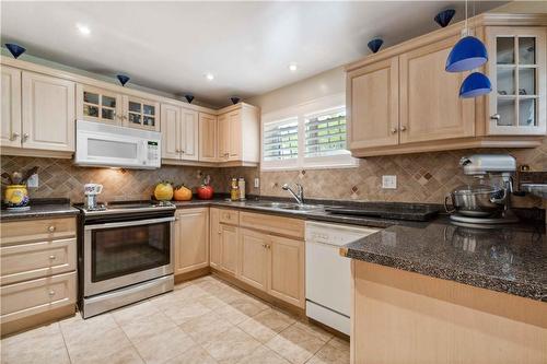 160 Gardiner Drive, Hamilton, ON - Indoor Photo Showing Kitchen With Double Sink