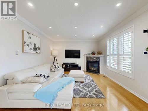 47 Sandway Drive, Brampton, ON - Indoor Photo Showing Living Room With Fireplace