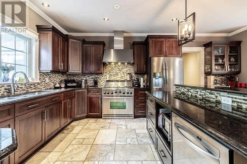 1458 Old Garden River Rd, Sault Ste. Marie, ON - Indoor Photo Showing Kitchen With Stainless Steel Kitchen With Upgraded Kitchen