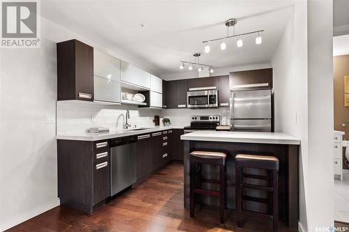 222 1545 Neville Drive, Regina, SK - Indoor Photo Showing Kitchen With Stainless Steel Kitchen With Upgraded Kitchen