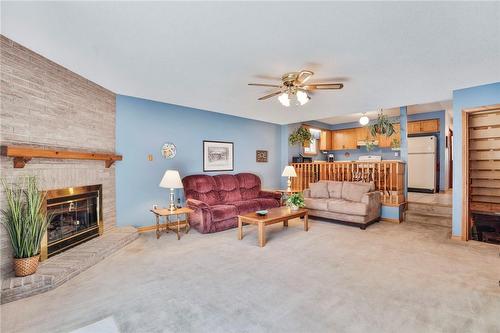 134 Merrilee Crescent, Hamilton, ON - Indoor Photo Showing Living Room With Fireplace
