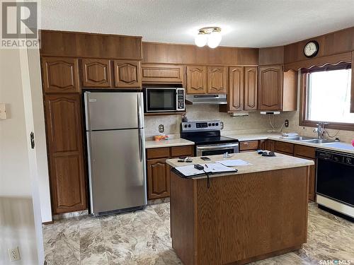 2 Shaw Place, Assiniboia, SK - Indoor Photo Showing Kitchen With Double Sink