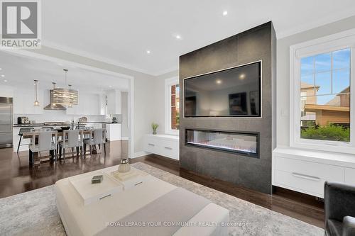 45 Woodgate Pines Drive, Vaughan, ON - Indoor Photo Showing Living Room With Fireplace