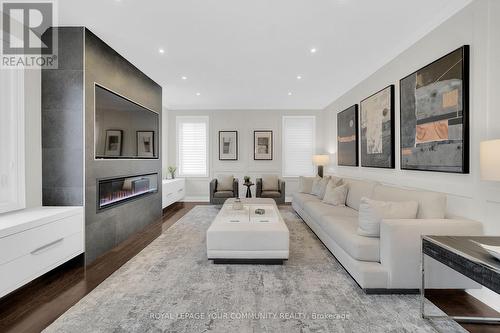 45 Woodgate Pines Drive, Vaughan, ON - Indoor Photo Showing Living Room With Fireplace