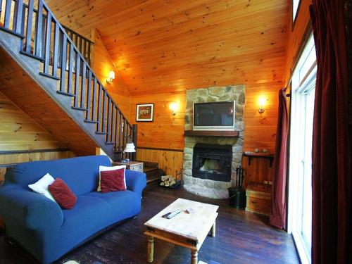 Salon - 230 Rue Du Sommet, Entrelacs, QC - Indoor Photo Showing Living Room With Fireplace