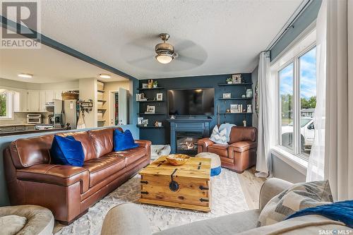 668 Goderich Street, Bethune, SK - Indoor Photo Showing Living Room With Fireplace