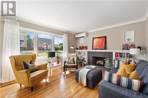 553 High St, Moncton, NB - Indoor Photo Showing Living Room With Fireplace