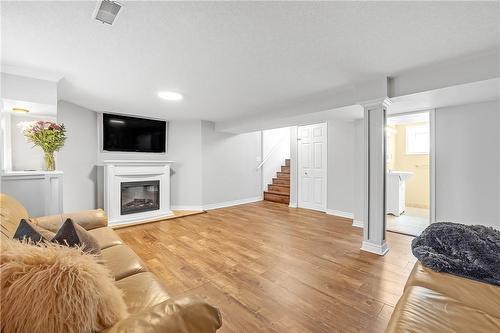 196 Erin Avenue, Hamilton, ON - Indoor Photo Showing Living Room With Fireplace