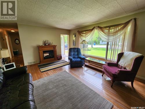 430 Nina Street, Broadview, SK - Indoor Photo Showing Living Room With Fireplace