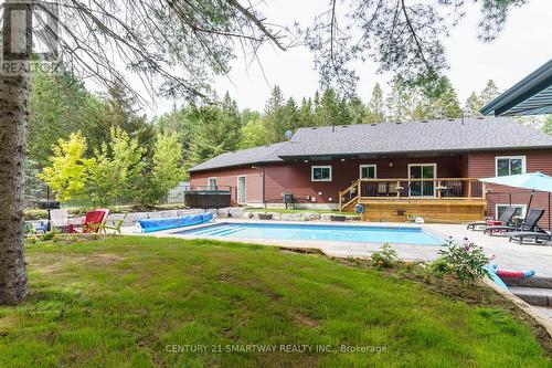 96 Main Street, Burk'S Falls, ON - Outdoor With In Ground Pool With Deck Patio Veranda With Backyard