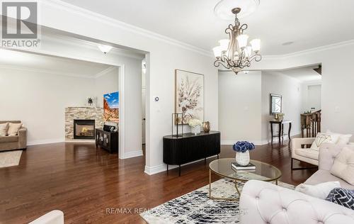 41 Kirkhaven Way, Brampton, ON - Indoor Photo Showing Living Room With Fireplace