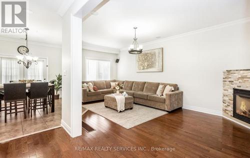 41 Kirkhaven Way, Brampton, ON - Indoor Photo Showing Living Room With Fireplace